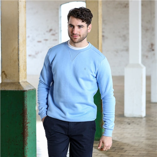 Men's Aidan Sky Blue Sweater-Front View 1