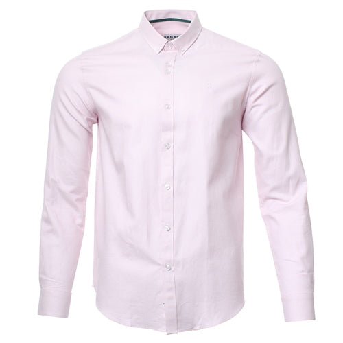 Men's Fallon Pink Shirt-Ghost Front View