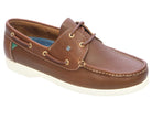 Dubarry Admirals brown leather deck shoe close side view