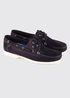 Dubarry Admirals Dubes navy deck shoe side view