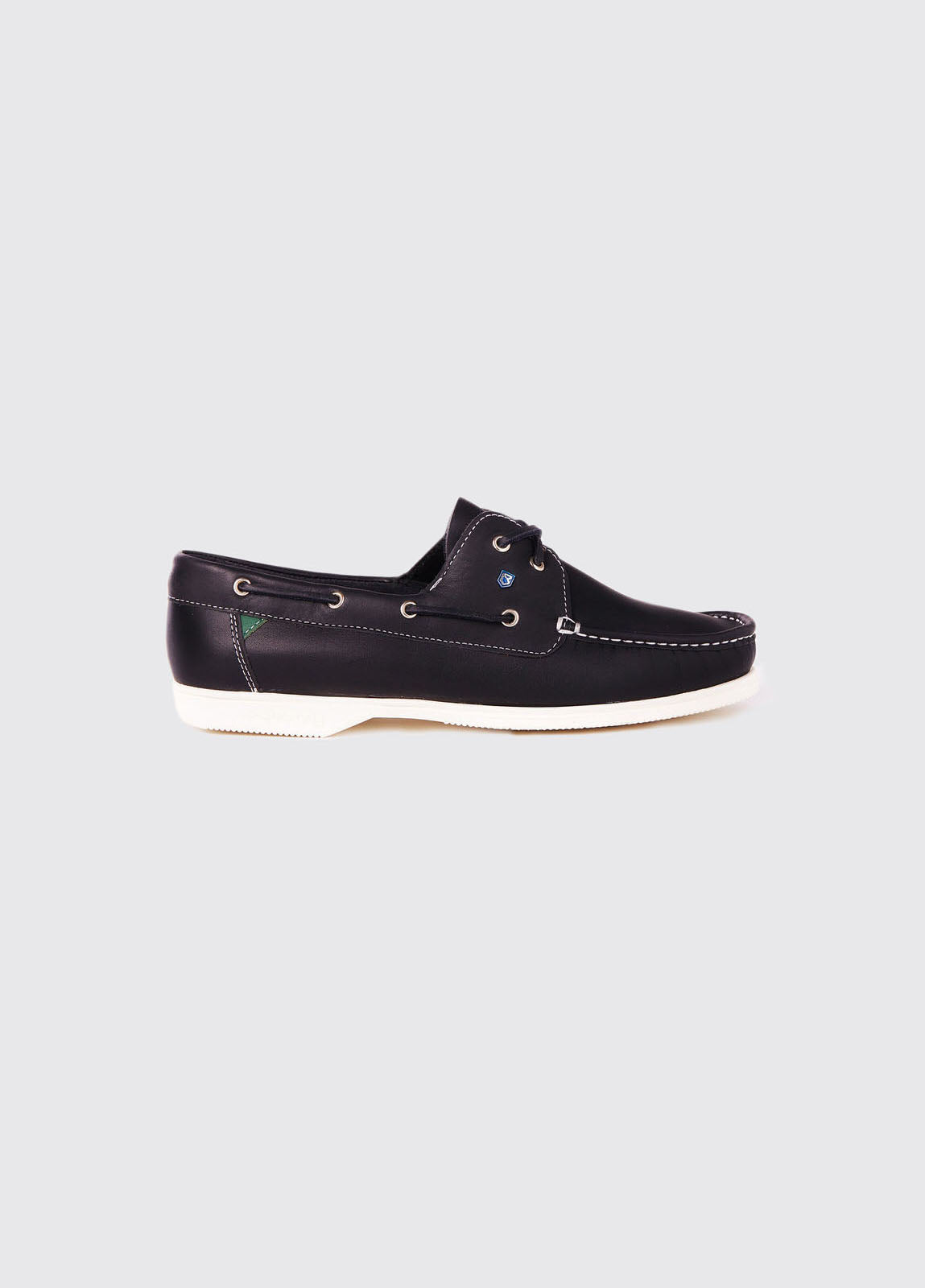 Dubarry Admirals Dubes navy deck shoe top view