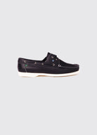 Dubarry Admirals Dubes navy deck shoe top view