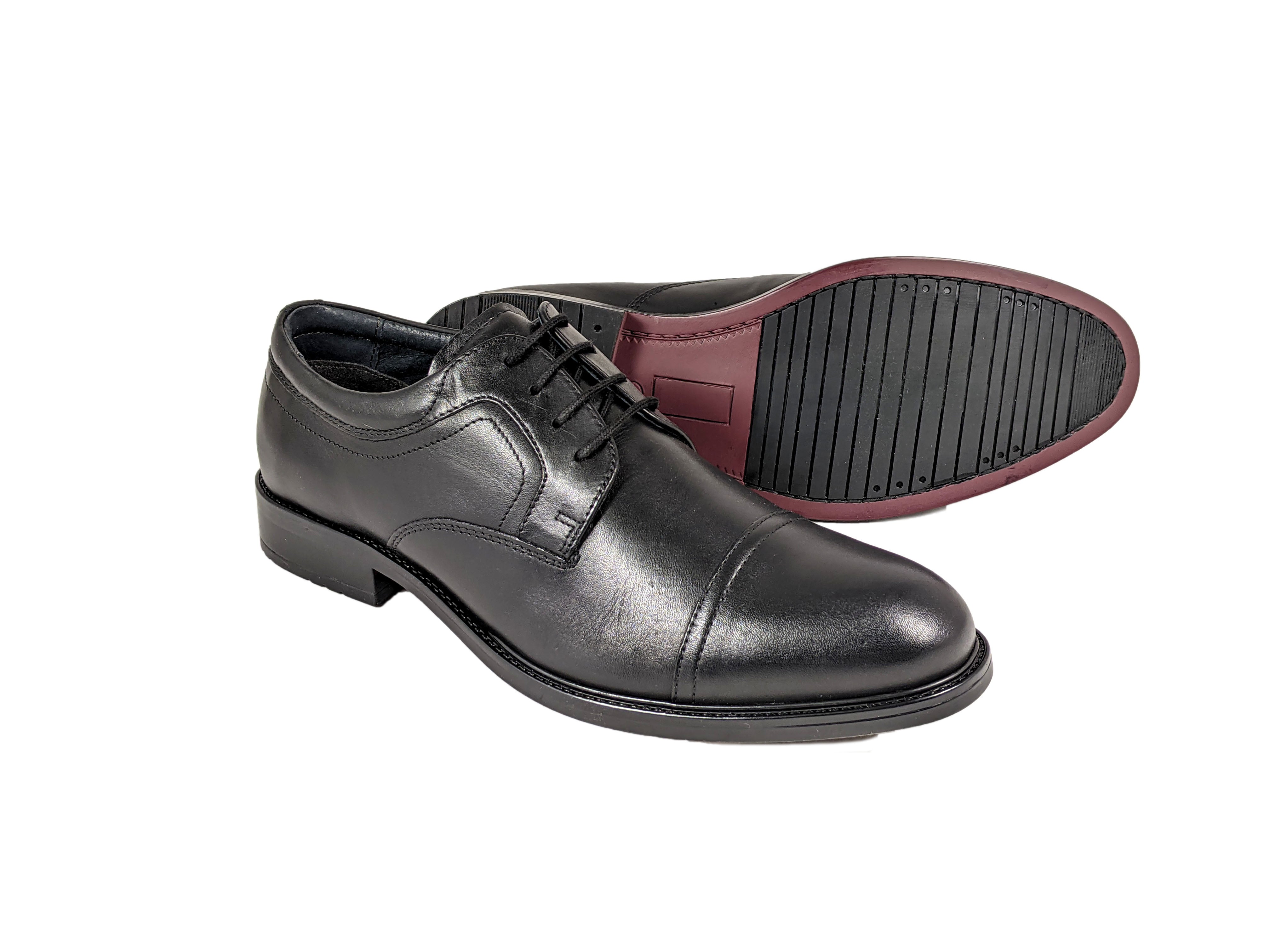 Dawson Wide Fit Black Shoe - Spirit Clothing