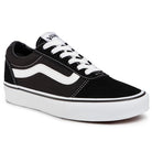 Vans Womens Womens Ward Suede Canvas Black/White Trainer Black/White side view