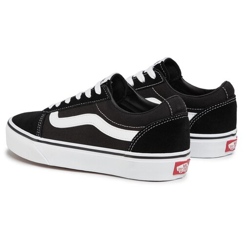 Vans Womens Womens Ward Suede Canvas Black/White Trainer Black/White detail view
