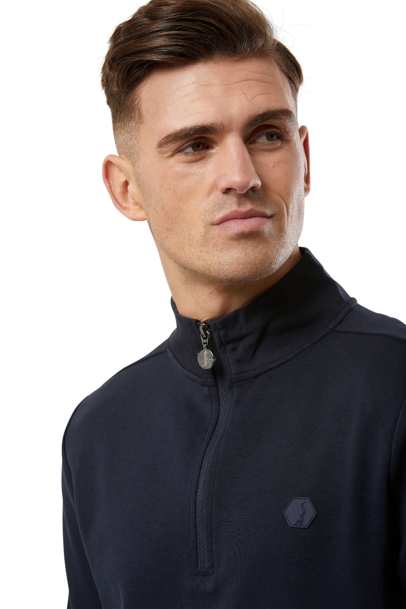 Sixth Sense Navy Strike Zip Sweatshirt-Collar view