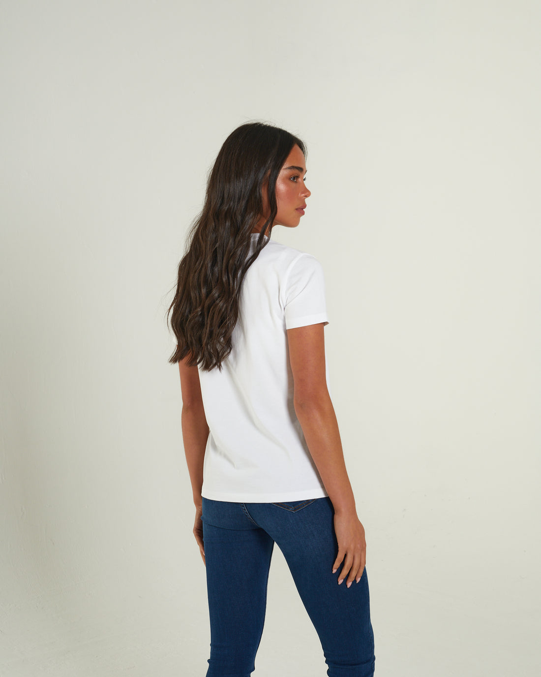 Ladies Aliina T-Shirt Dove White-Back View