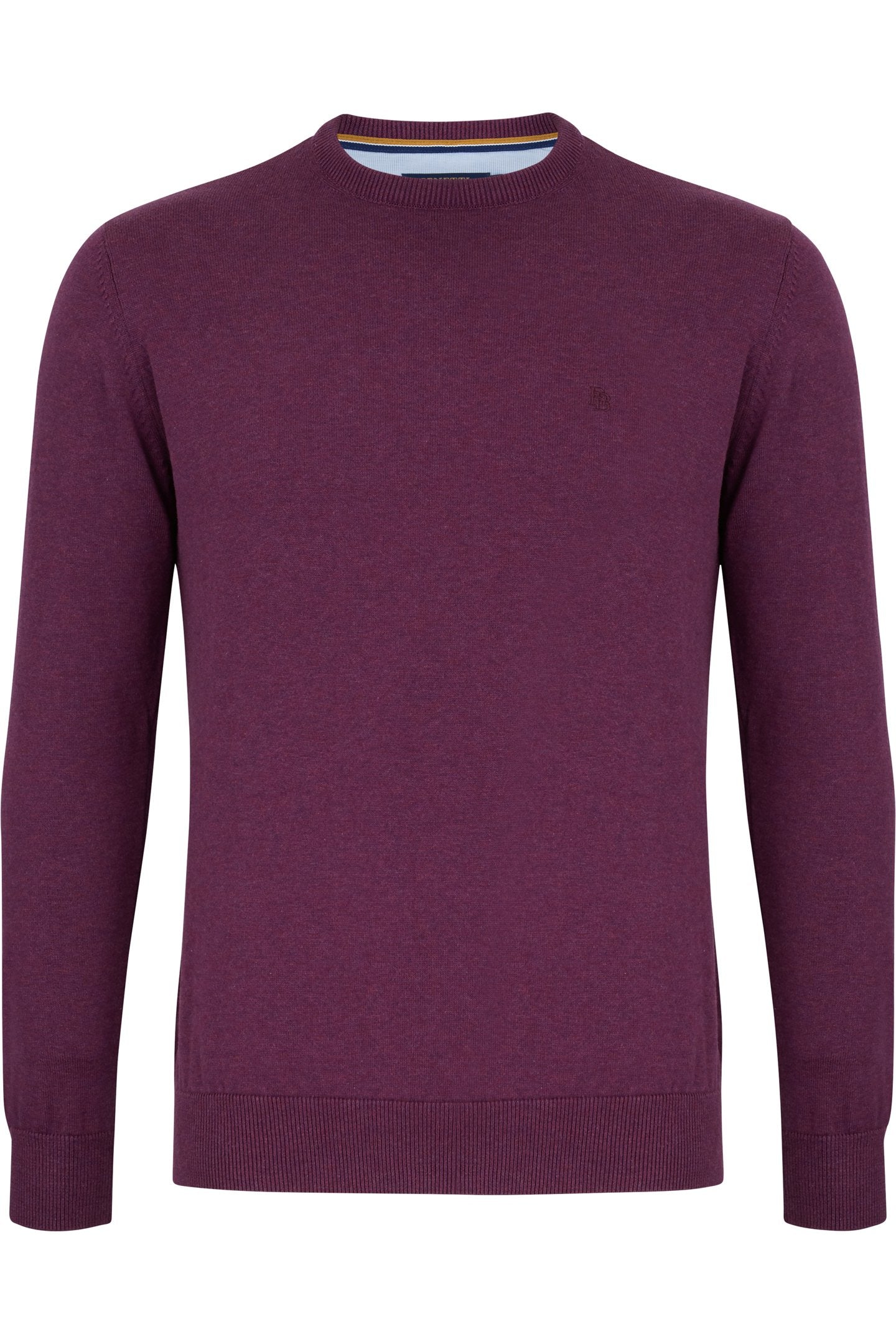 Close-up of men's Benetti crew neck jumper