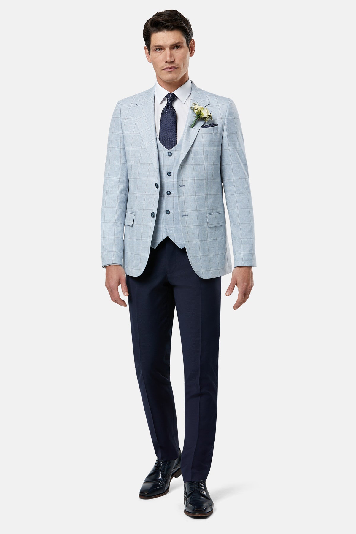 BENETTI Andrew Comfort Fit Sky Waistcoat Sky front view