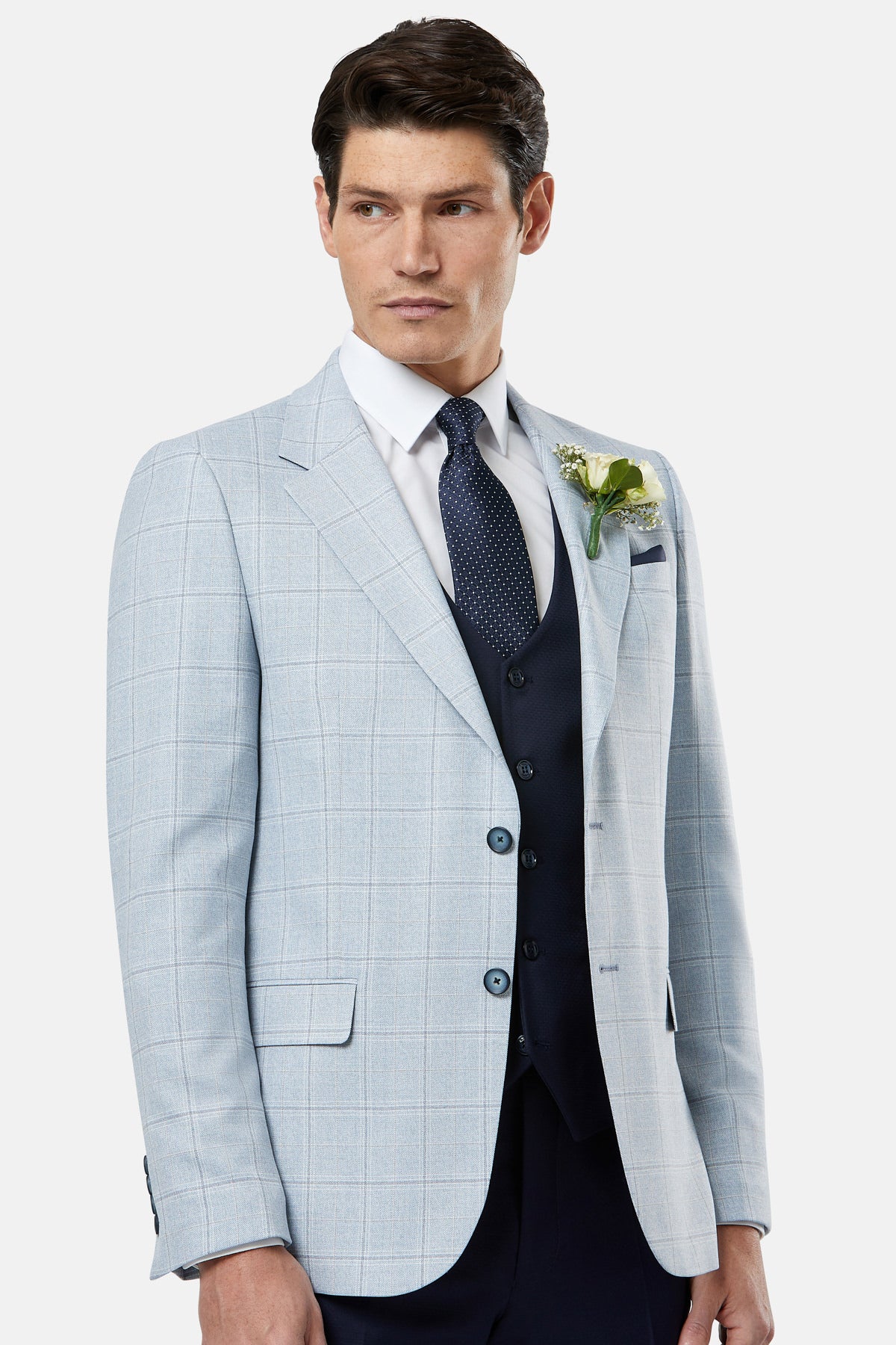 BENETTI Andrew Sky Tapered Fit Blazer SKY front view
