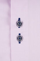 BENETTI Atlanta Formal Luxury Tapered Shirt WHITE close up view