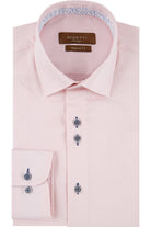 BENETTI Atlanta Formal Luxury Tapered Shirt WHITE detail view