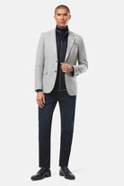 BENETTI Frankie Silver Tapered Fit Blazer SILVER model front view