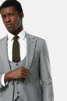 TRAVIS BENETTI Zac 3 Piece Silver Suit Silver detail view