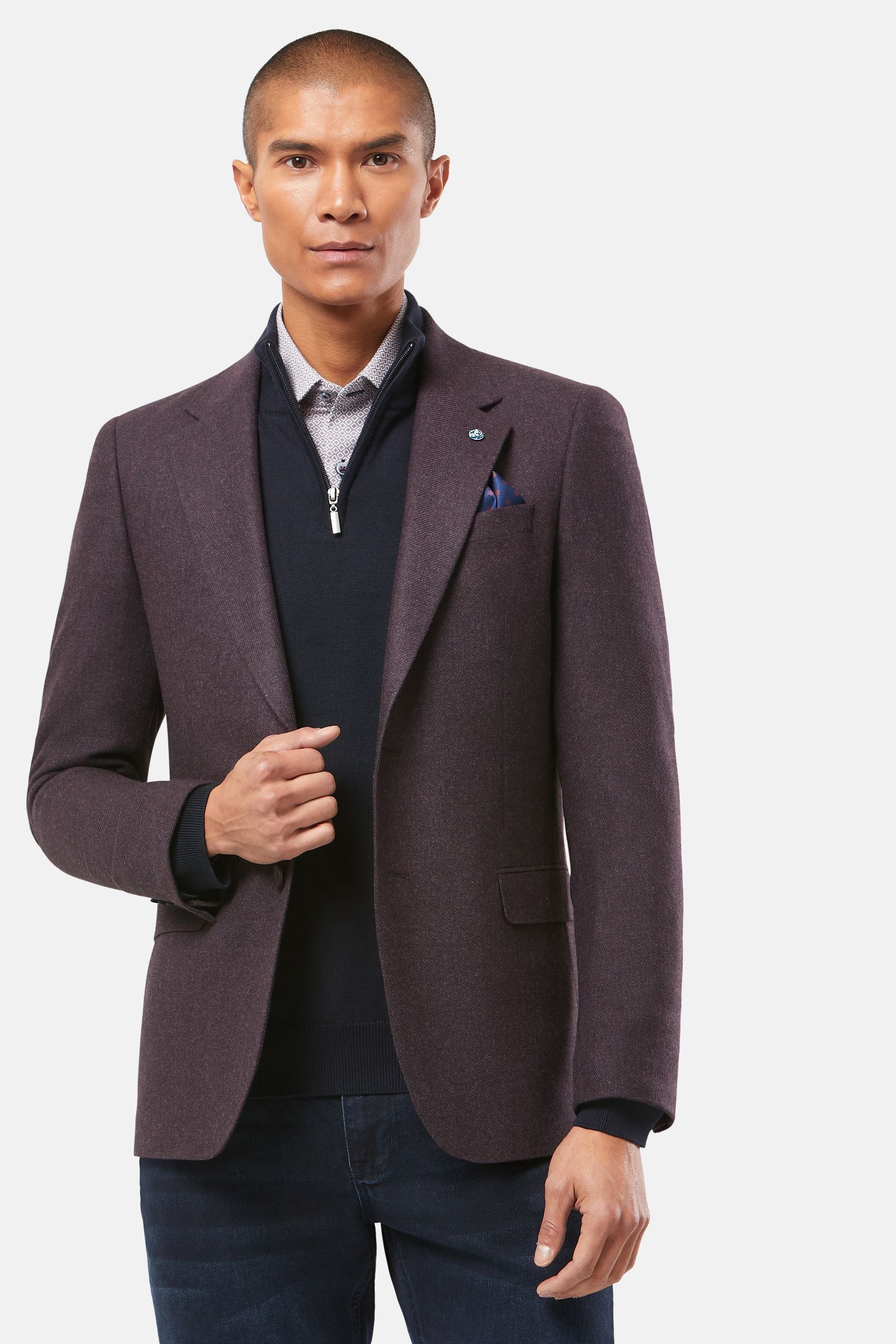 Frankie Grape Tapered Fit Blazer