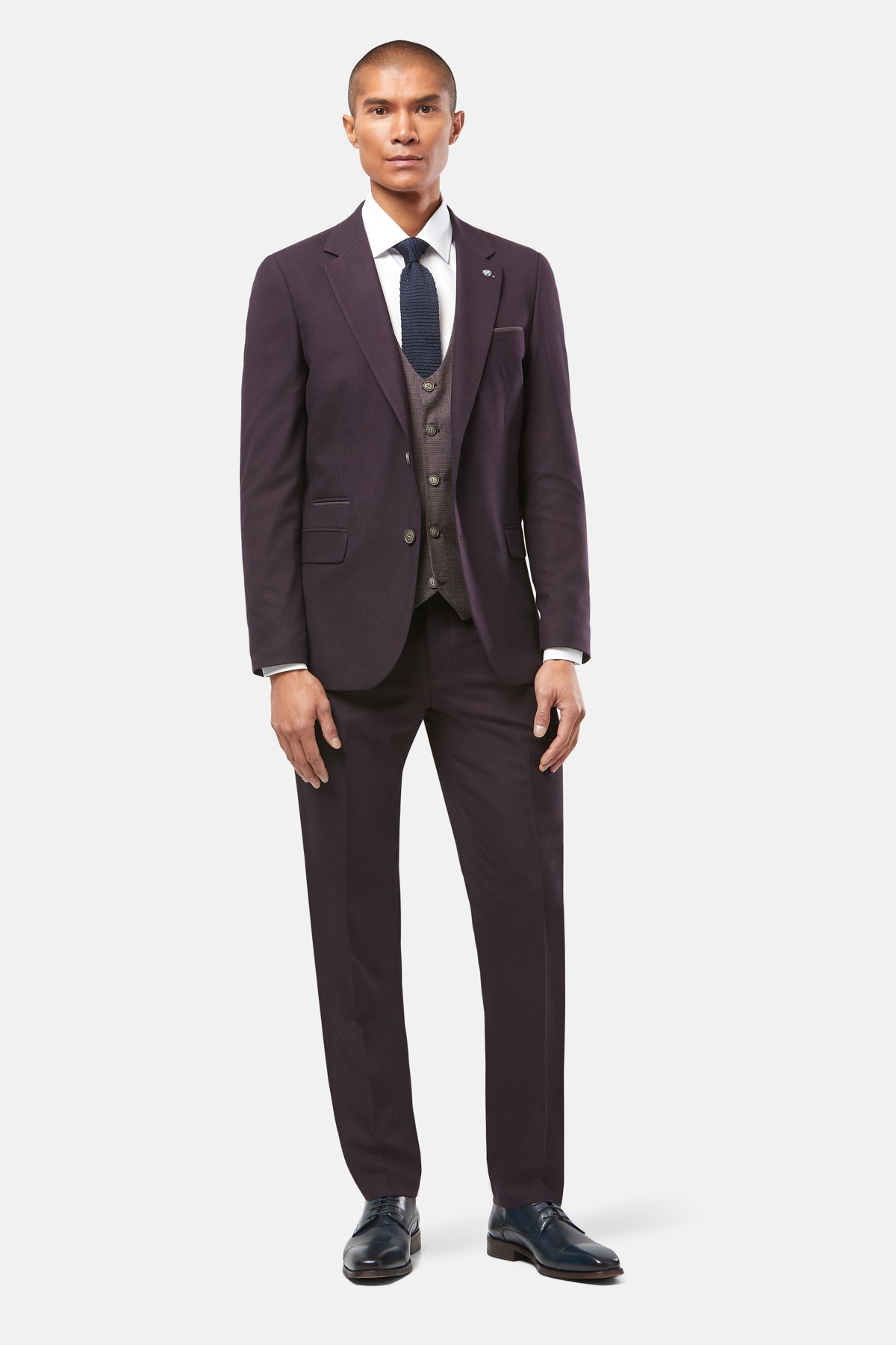 Ronnie 3 Piece Tapered Fit Grape Suit