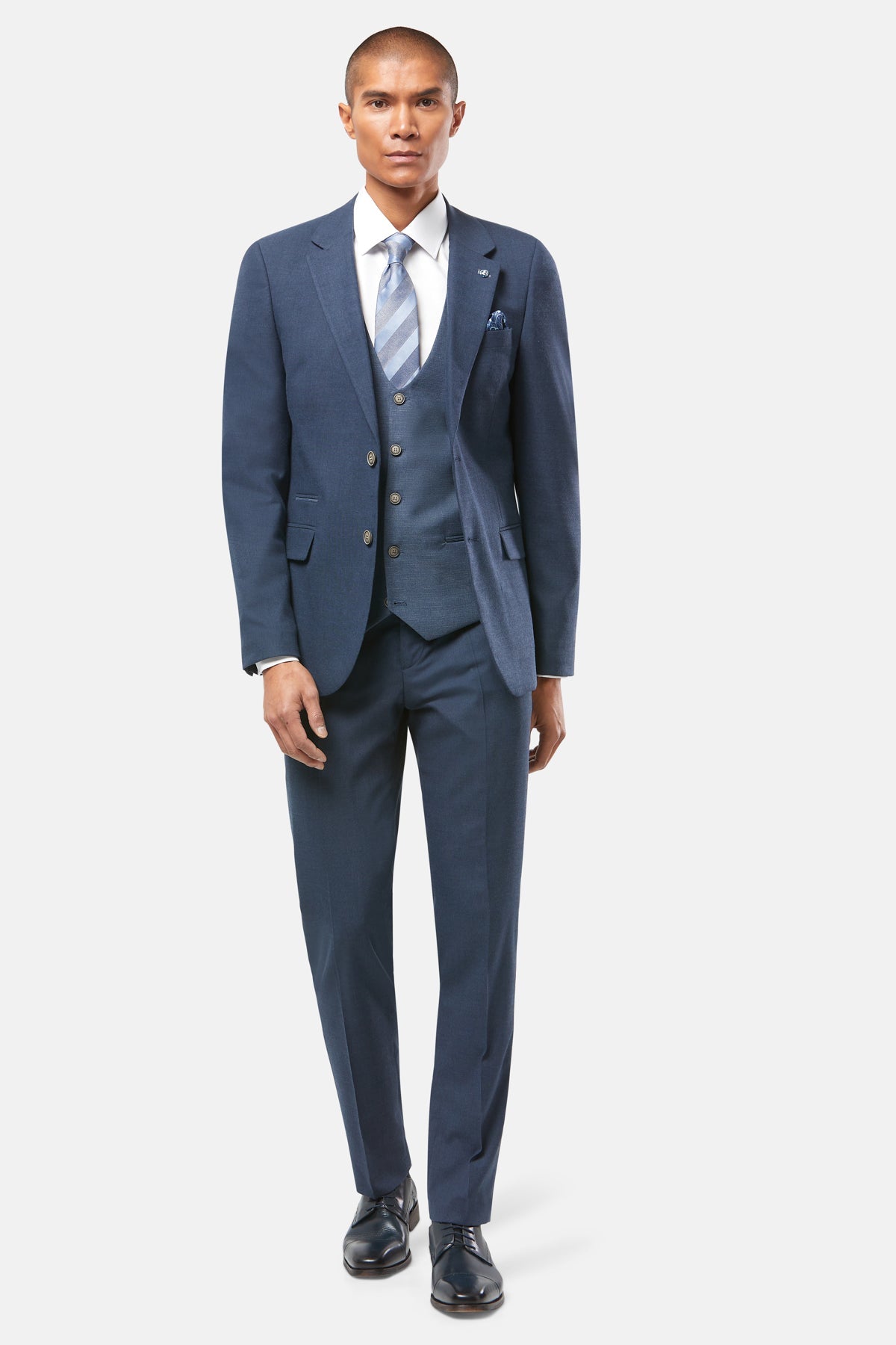 Ronnie 3 Piece Tapered Fit Indigo Suit