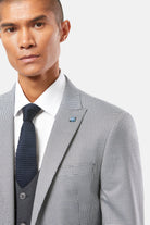 BENETTI Colin Three Piece Houndstooth Suit CHARCOAL back view
