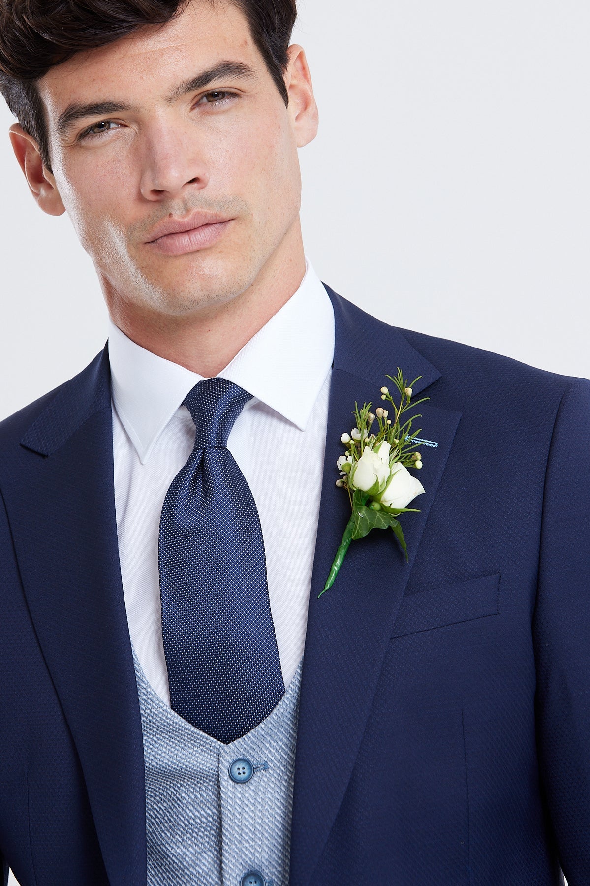 BENETTI Harold Ice Tapered Fit Waistcoat Ice detail view