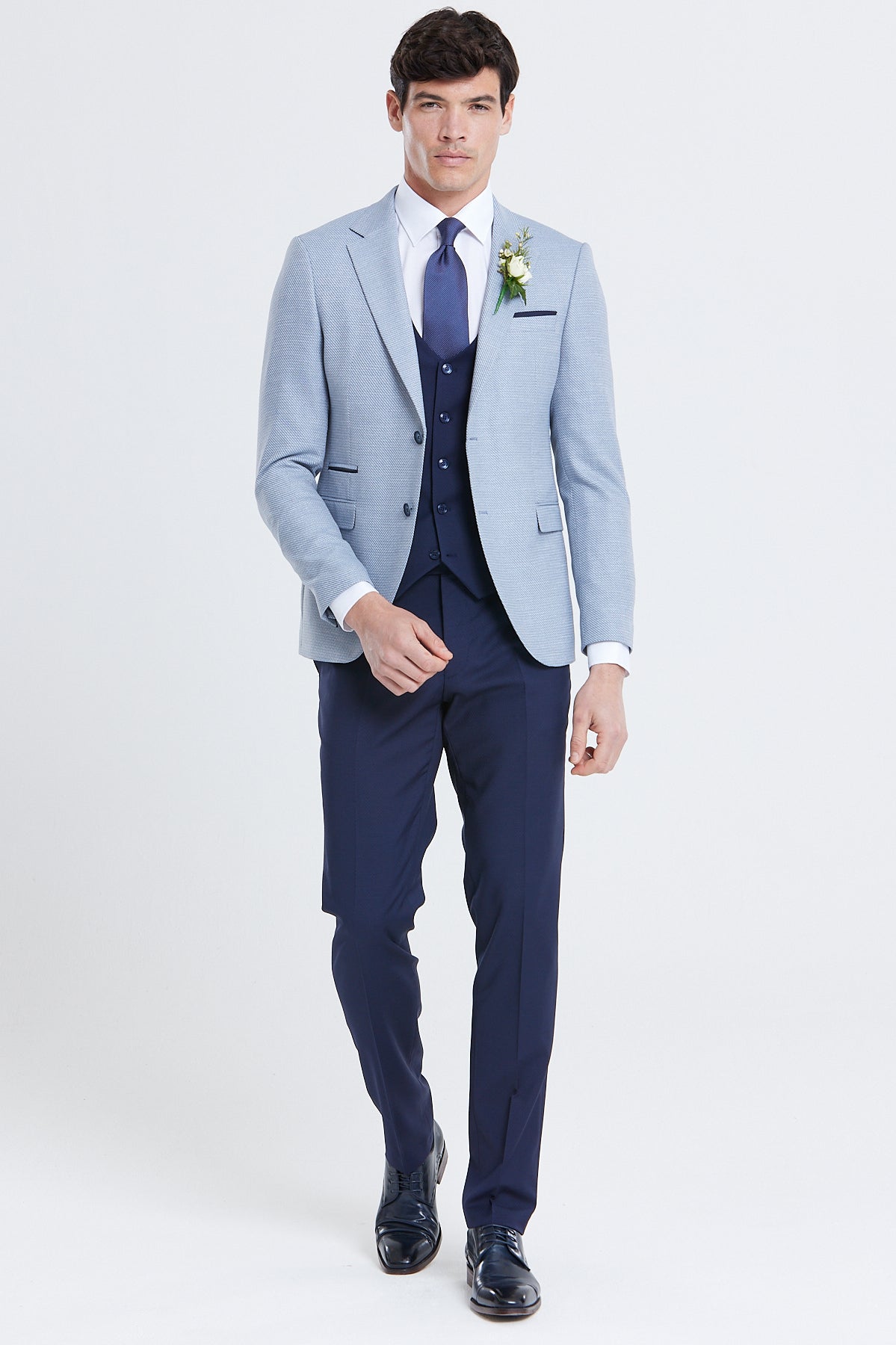 BENETTI Harold Ice Tapered Fit Blazer ICE front view