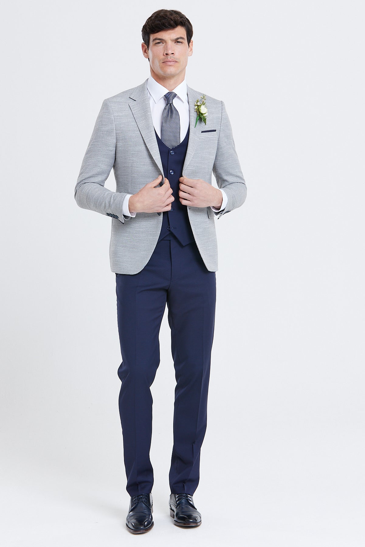 Harold Silver Tapered Fit Blazer