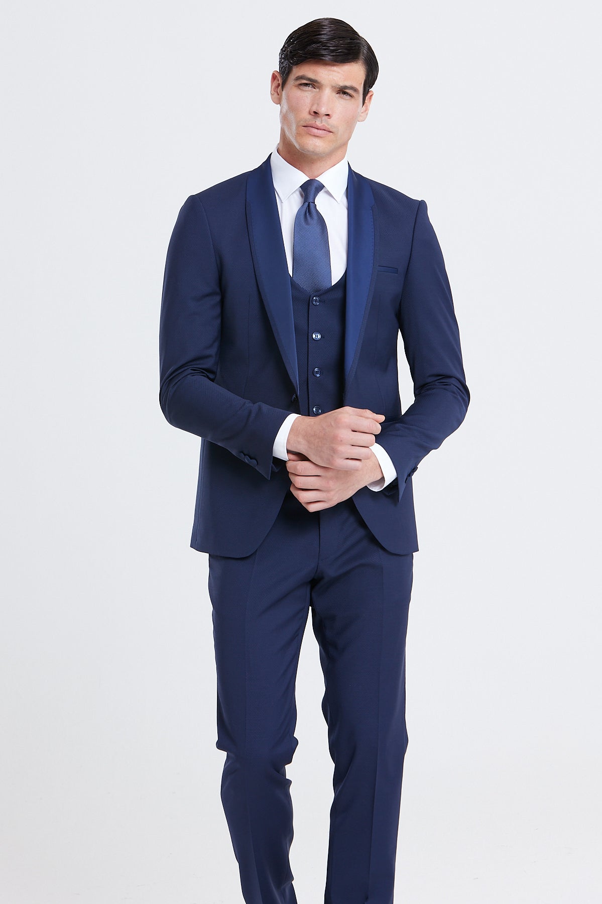 BENETTI Peter Ink Comfort Shawl Tux Jacket Ink detail view