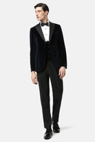 BENETTI Jasper Navy Velvet Tapered Jacket Navy detail view