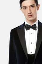 BENETTI Jasper Navy Velvet Tapered Jacket Navy back view