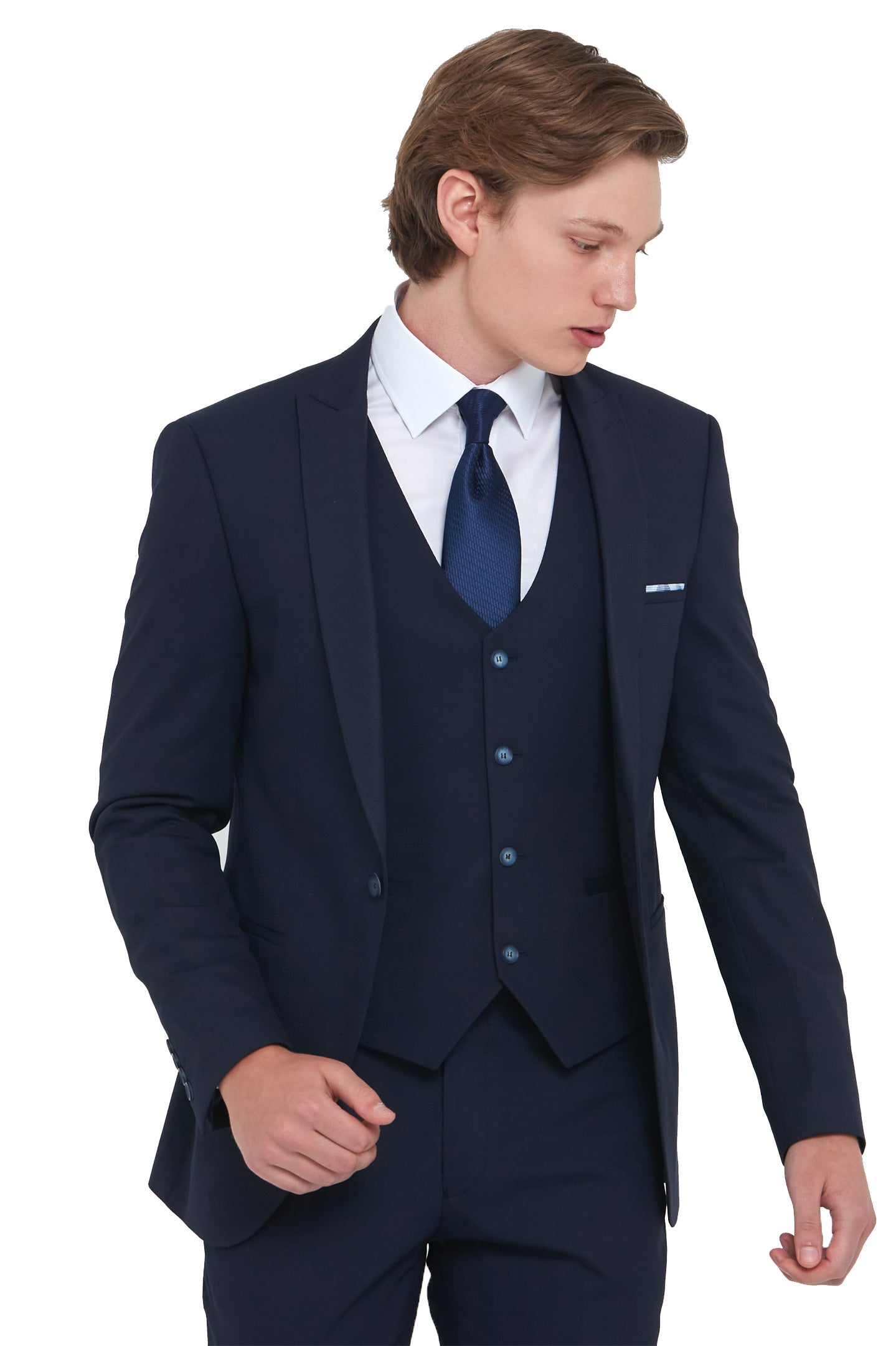 TRAVIS BENETTI Antoine Navy Slim Fit Blazer NAVY detail view