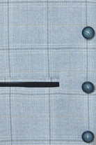 Benetti Boyswear Boys Andrew Sky Check Waistcoat Sky back view