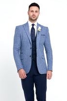 BENETTI Simon Tapered Fit Blue Blazer BLUE side view