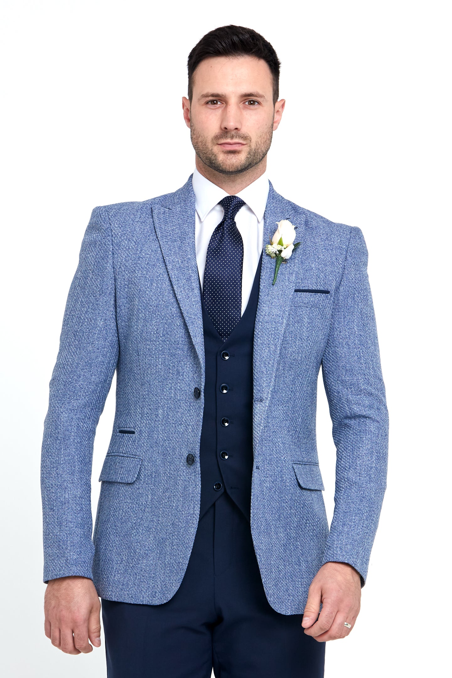 Simon Comfort Fit Blue Men's Wedding Blazer