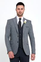 BENETTI Simon Comfort Fit Charcoal Jacket CHARCOAL front view