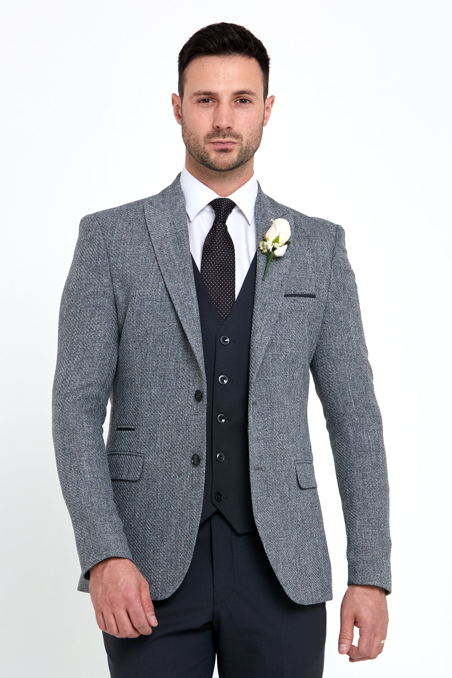 BENETTI Simon Comfort Fit Charcoal Jacket CHARCOAL front view