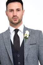 BENETTI Simon Tapered Fit Charcoal Blazer CHARCOAL detail view