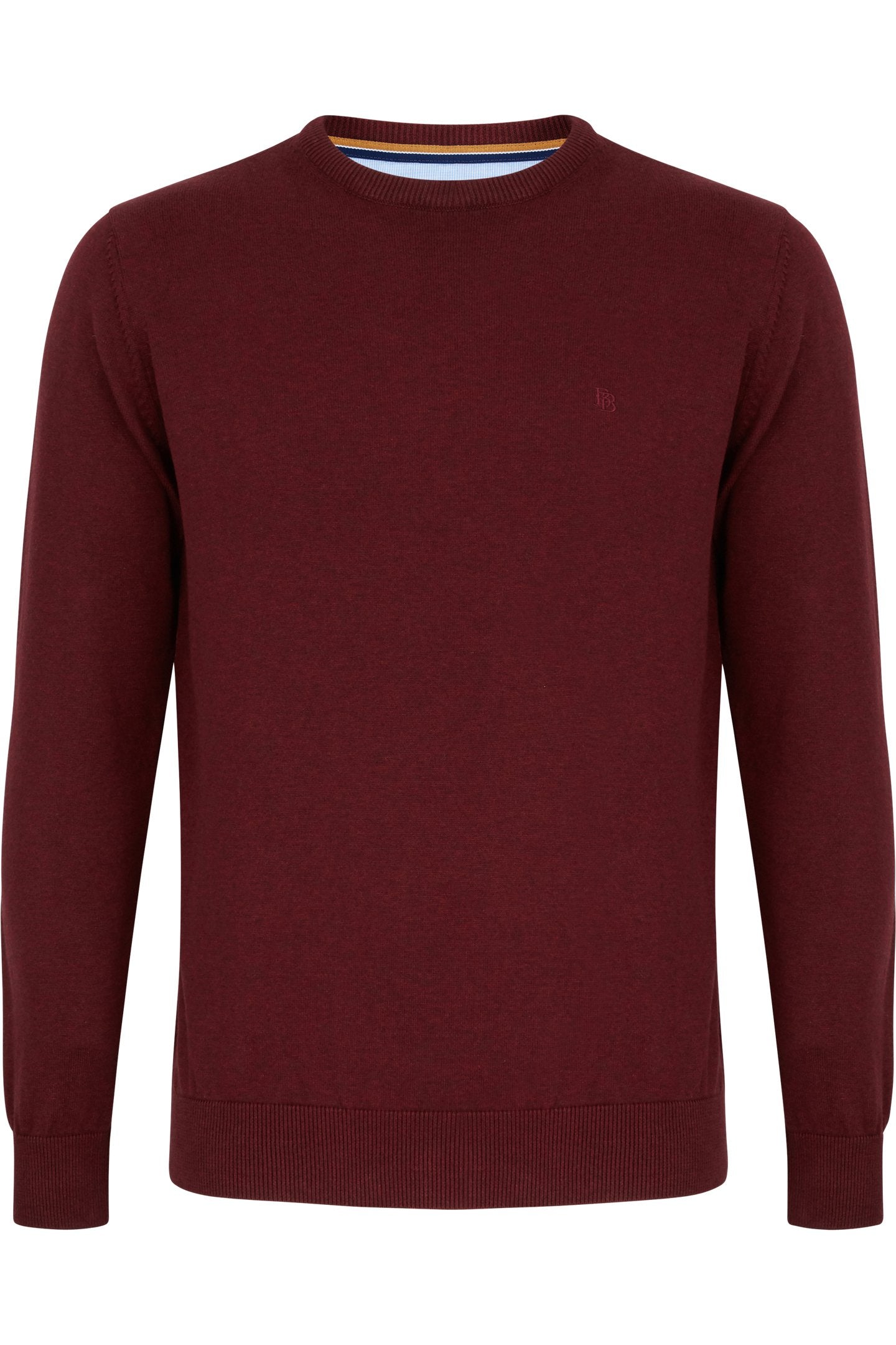 Benetti crest crew neck jumper front view