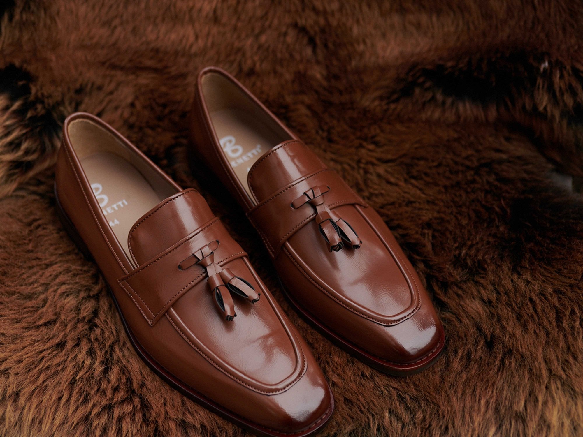 BENETTI Curtis Cognac Shoe COGNAC back view
