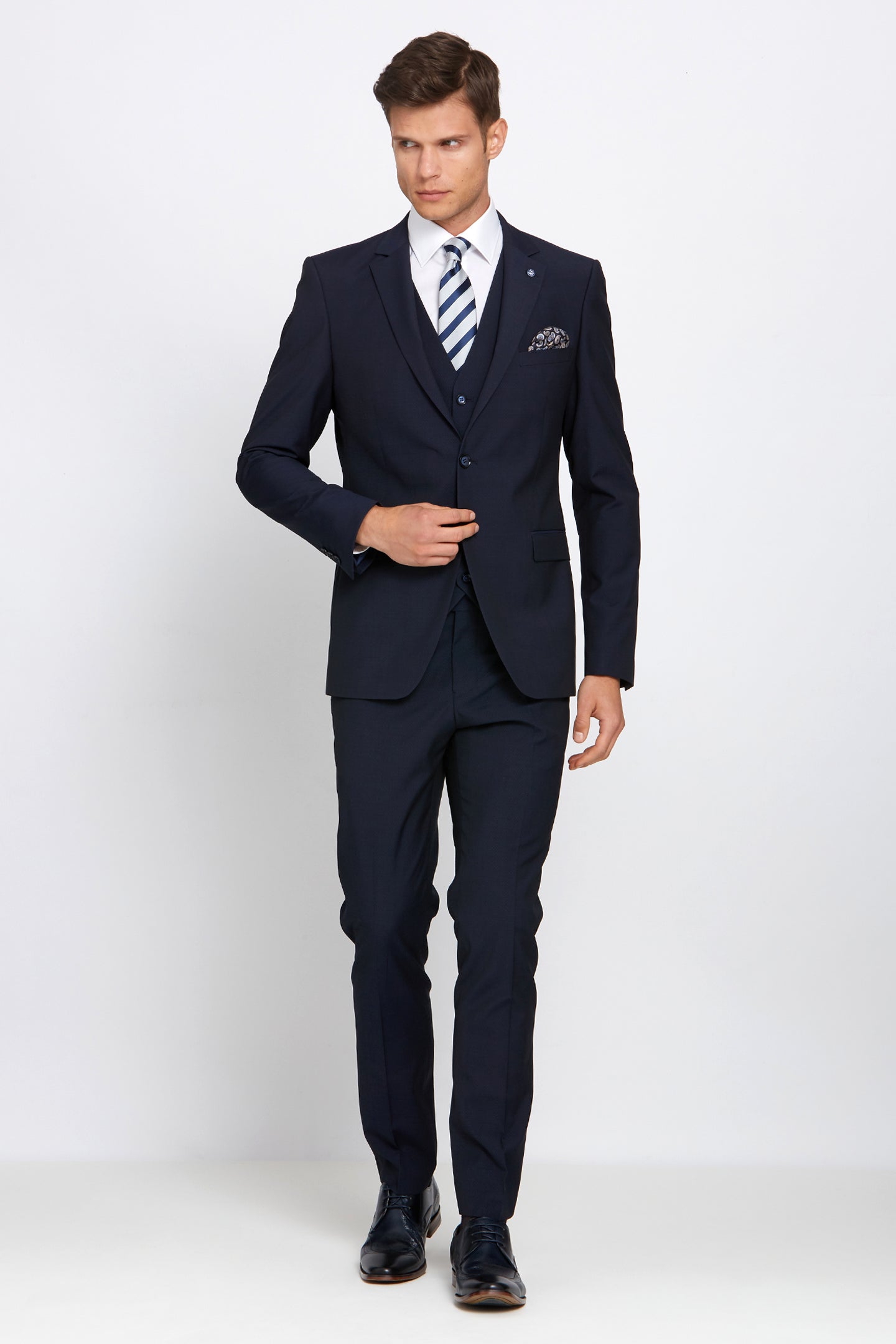 Benetti Cusack Comfort Fit Navy 3 Piece Suit - Spirit Clothing