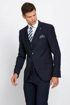 BENETTI Mens Cusack Navy Tapered Waistcoat by Benetti Navy detail view