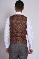 MARC DARCY Jenson Grey Check Waistcoat Grey Check detail view