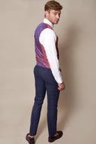 MARC DARCY Kelly Double Breasted Pink Waistcoat PINK back view