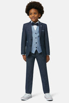 Benetti Boyswear Boys Smoke A Dan 3 Piece Suit SMOKE A front view
