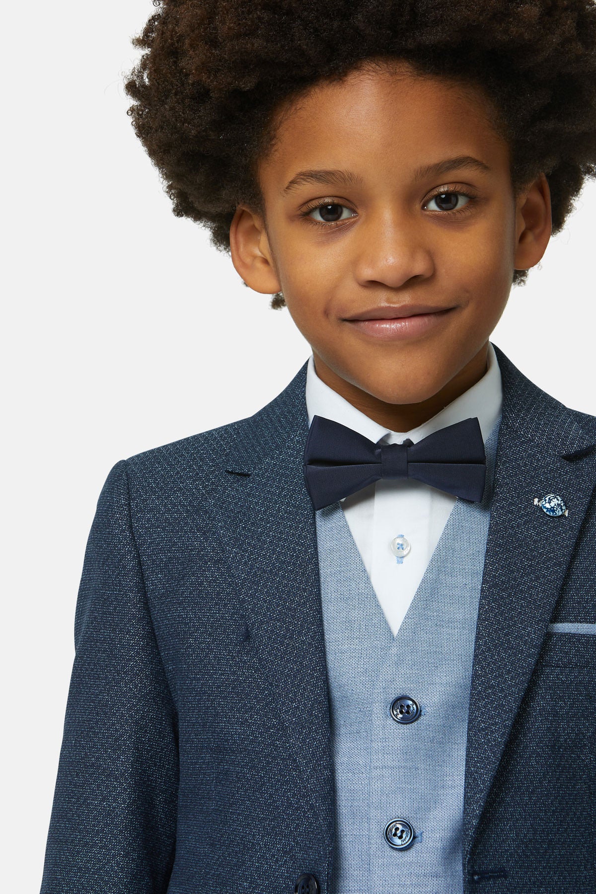 Boys Smoke A Dan 3 Piece Suit-Lapel view