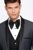 BENETTI Elton Grey Tapered Tux Jacket GREY back view