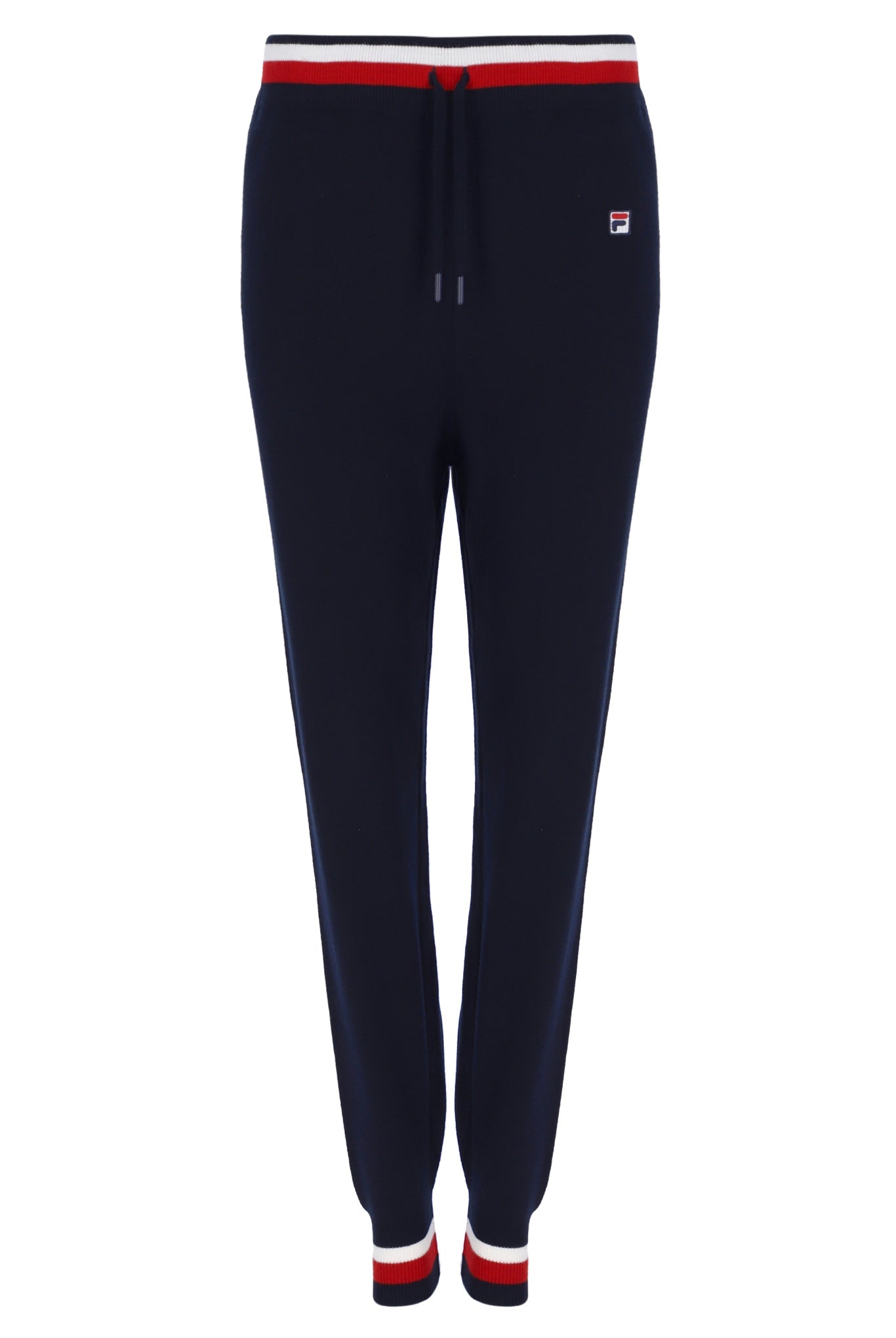 Ladies Frankie Navy/Red/White Knit Pant-Ghost Front View