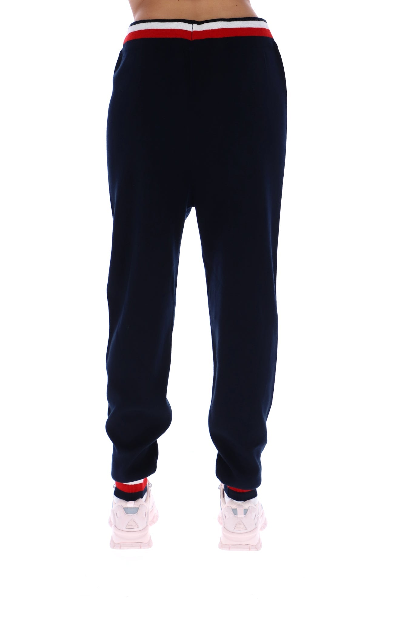 Ladies Frankie Navy/Red/White Knit Pant-Back View