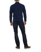 6TH SENSE Fred Blue Black Stretch Denims by 6th Sense BLUE BLACK detail view