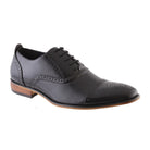 Goor Goor Men's PU Brogue Black model front view