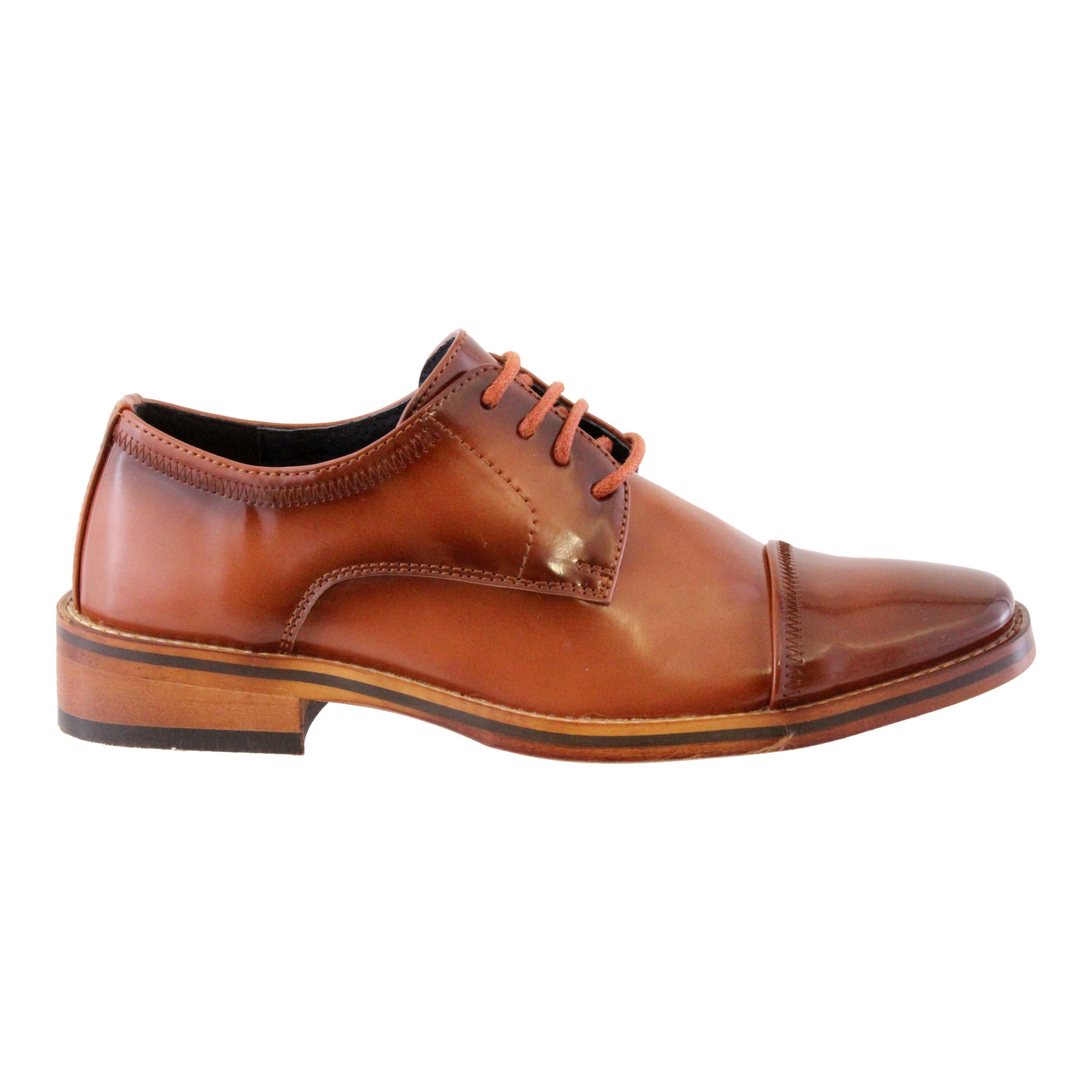 Goor Boyswear Goor-996 Tan Boys Shoe Tan model front view