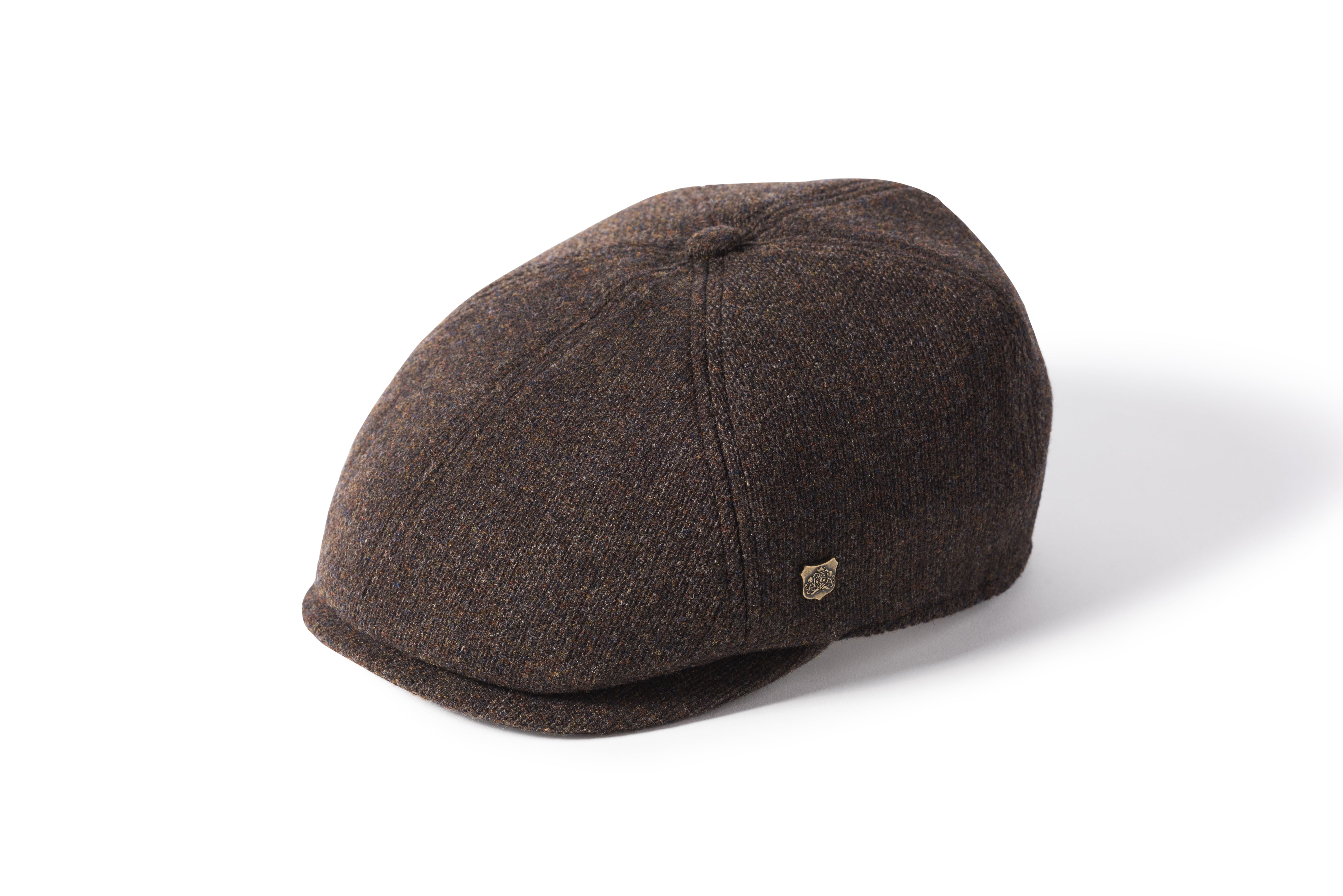 FAILSWORTH Hudson 6 Piece Tweed Cap Brown back view